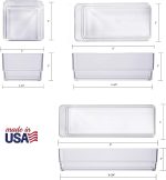 STORi SimpleSort 6-Piece Stackable Clear Drawer Organizer Set | Multi-size Trays | Small Makeup Vanity Storage Bins and Office Desk Drawer Dividers | Made in USA - Image 5